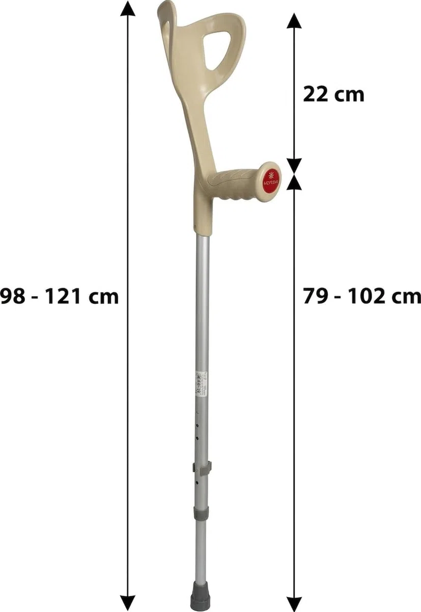 Stampelle Ortopediche Regolabili in altezza (2 Stampelle) Ultraleggere, Stampelle antiscivolo.