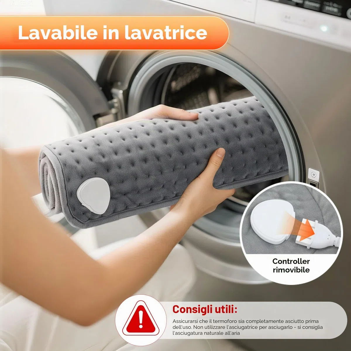 Cuscino riscaldante elettrico 43 X 84 cm con spegnimento automatico e 9 impostazioni di temperatura, cuscino riscaldante per schiena, collo, spalle, stomaco