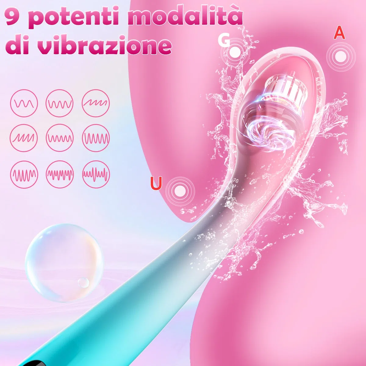 Vibratore Femminile Sex Toýs - Dildo vibrante per donne e coppie, set di giocattoli erotici maschili Gay Liver Gate Plug con 9 modelli di vibrazione, stimolatore del clitoride e del punto G