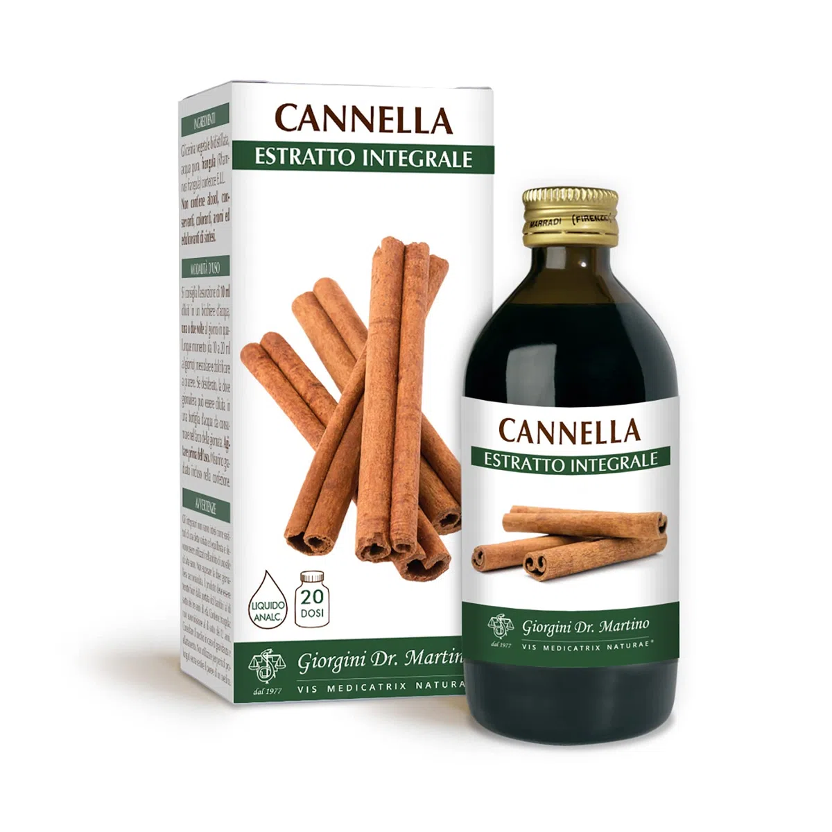 Dr Giorgini Integratore Alimentare, Cannella Estratto Integrale Liquido Analcoolico - 200 ml