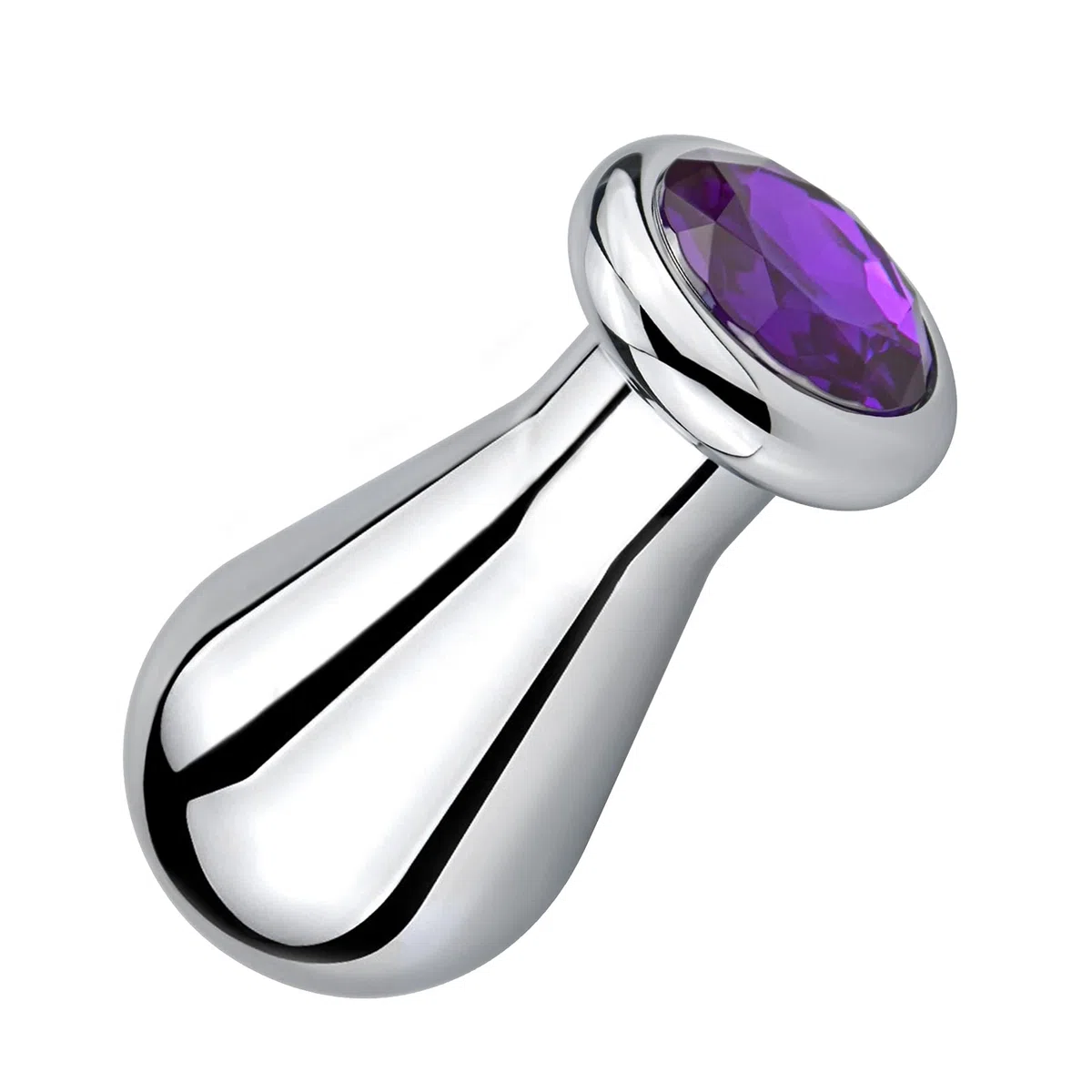 SXOVO Metallo Plug Anale Plug Analesex Toy con Diamante Viola Dilatatore Anale a Bulbo Sesso Anale Butt Plug Sex Toys Uomo Donna Coppie (M)