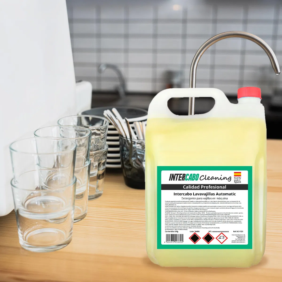 Detersivo Lavastoviglie Professionale – Formula concentrata antigrasso – Rimuove residui alimentari – 5 litri – Uso intensivo per ristoranti, cucine industriali, mense