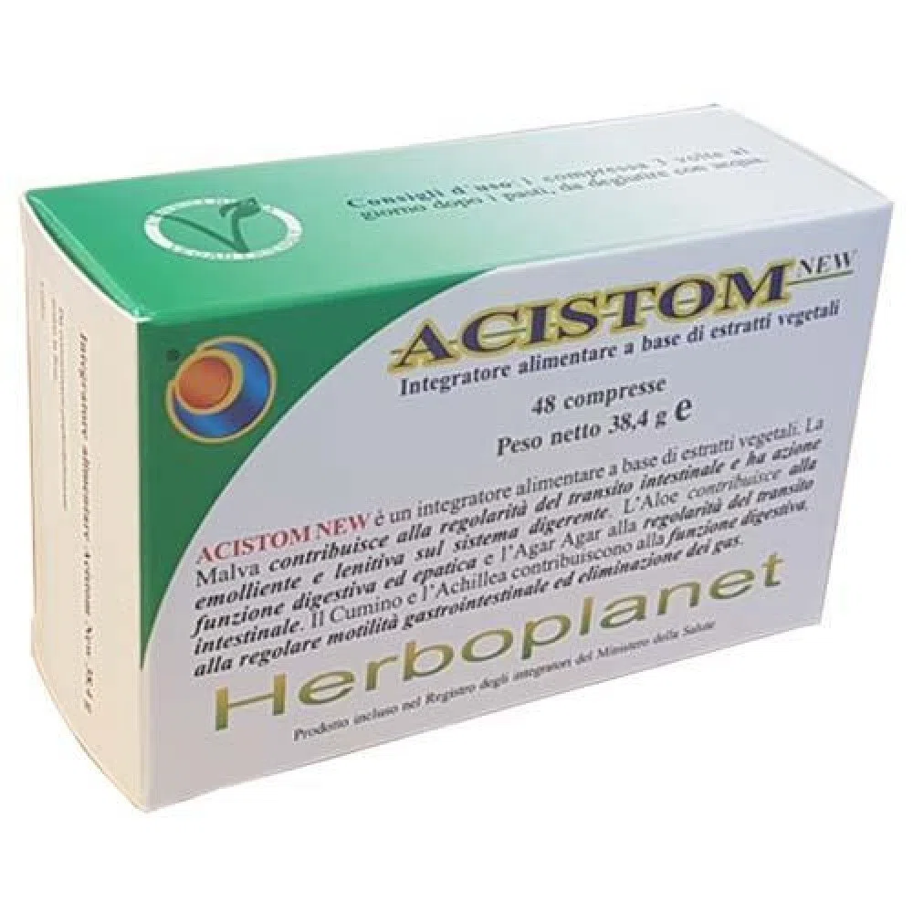 Herboplanet Integratore Alimentare Acistom, 48 Compresse