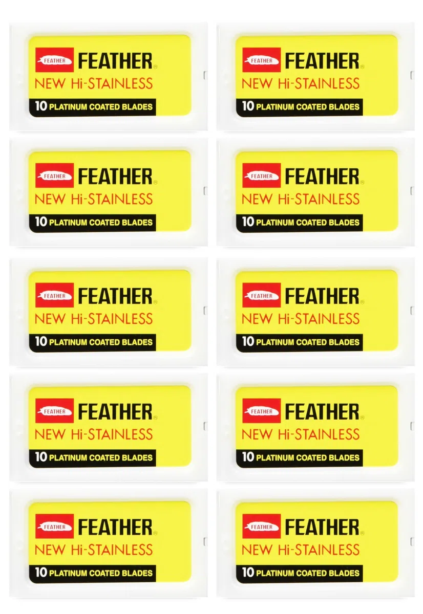 Feather - 100 lamette da Barba a Doppio Filo