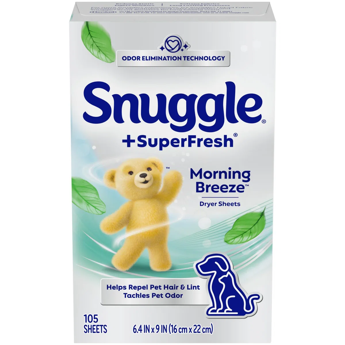 Snuggle Plus Super Fresh Fabric Softener Dryer Sheets with Odor Fighting Ingredients, 105 Count by Snuggle