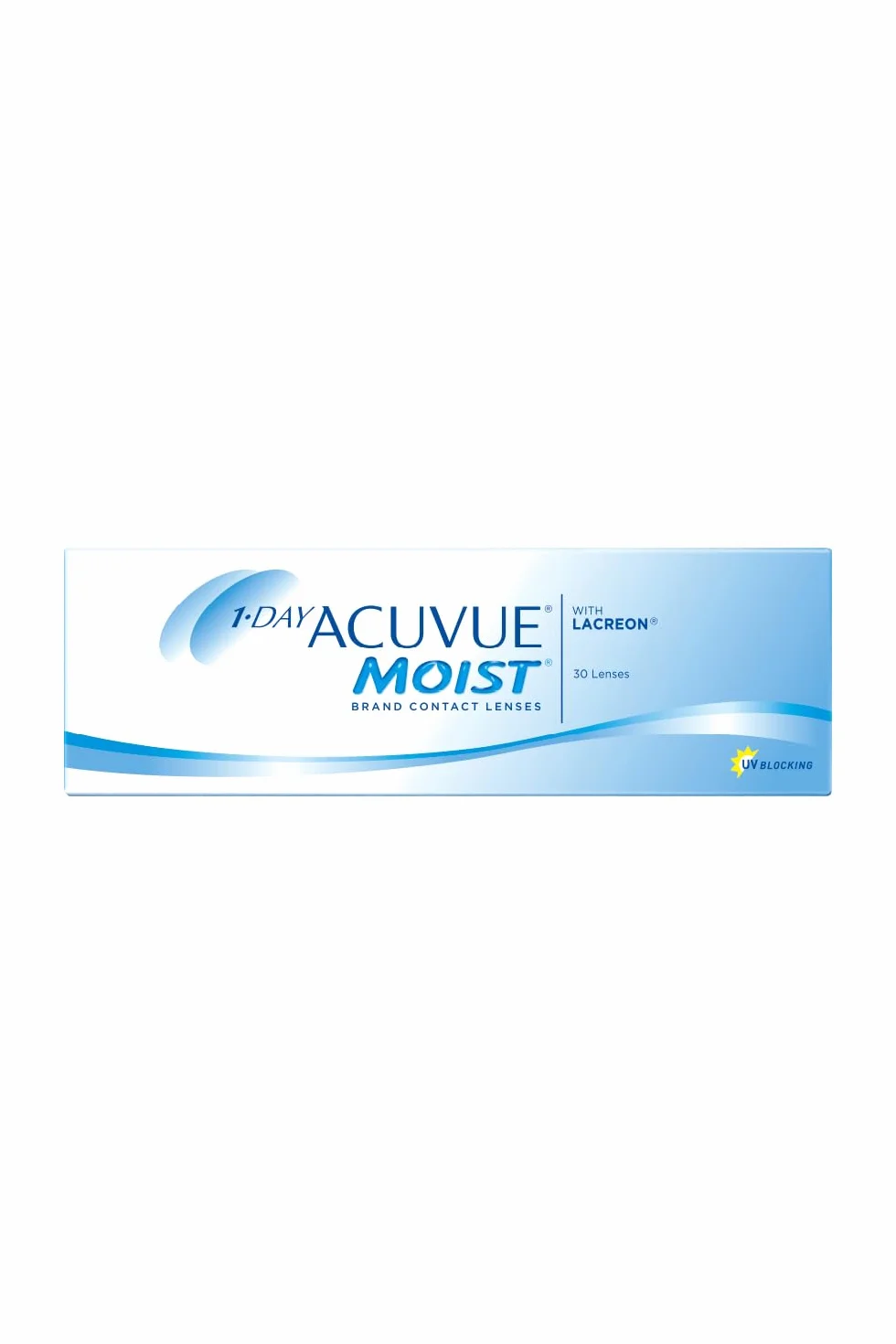Acuvue 1-DAY Acuvue MOIST con tecnologia LACREON; Lenti a contatto giornaliere; Protezione UV;-3.75 diottrie; BC 8.5; DIA 14.20; 30 lenti