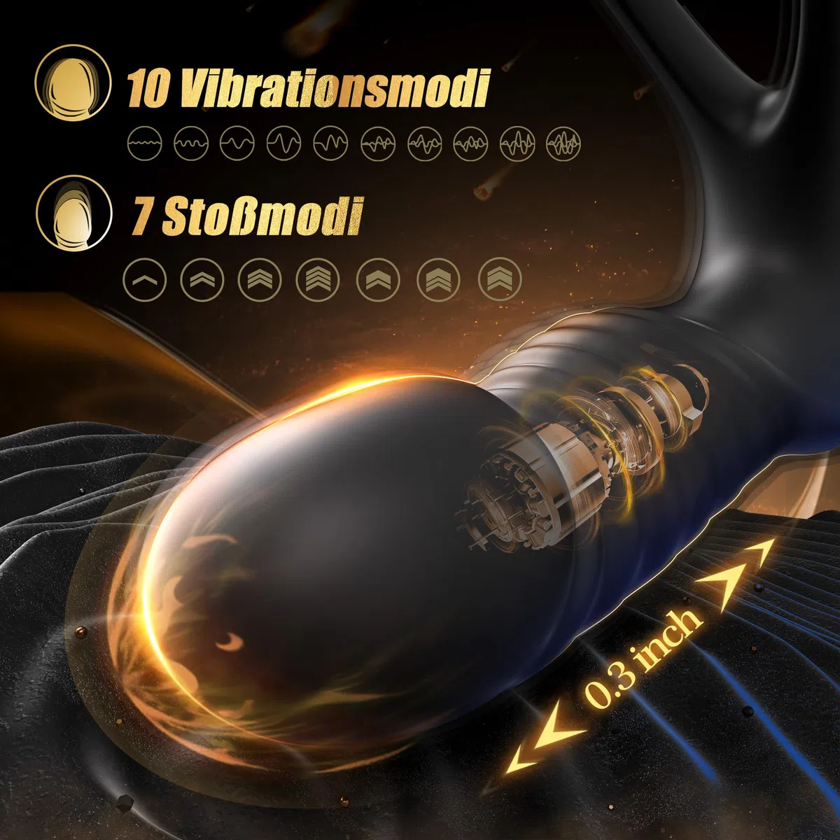 Cacuola Plug Analesex Vibratoreper Uomo,vibratore Anale per Uomo Prostata Telecomando Sexy Toys Uomo Stimolatore Prostatico Maschile con l'anello del Pene,Plug Sex con 7 Telescopico & 10 Vibrazioni