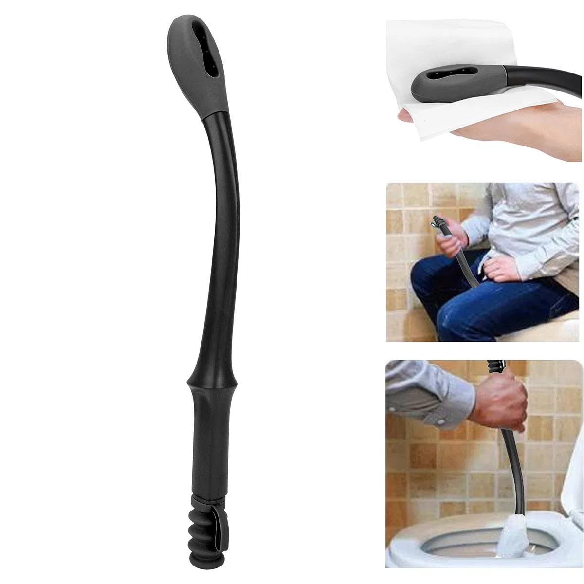 Ausili per la Toilette Strumento per L'ausilio della Toilette Manico Lungo Tessuto per la Pulizia della Carta Igienica Comfort Tergicristallo Inferiore per la Vita Quotidiana