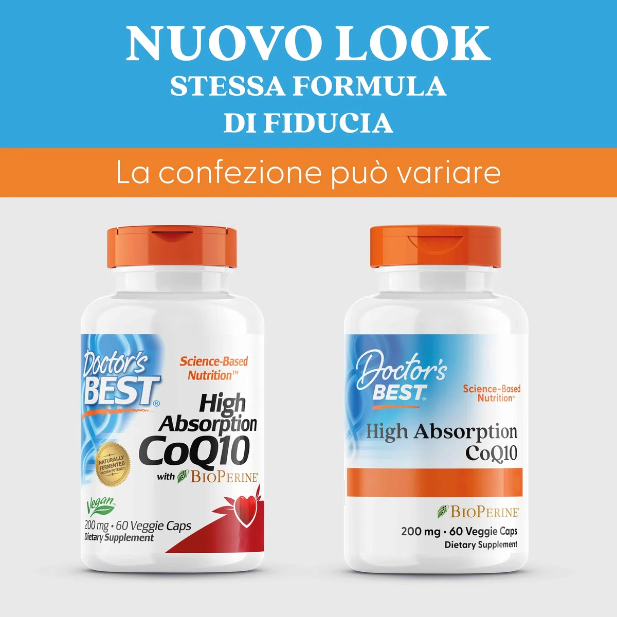 Doctor's Best, High Absorption CoQ10, con BioPerine, 200mg, 60 Capsule vegane, Testato in Laboratorio, Senza Glutine, Senza Soia, Vegetariano