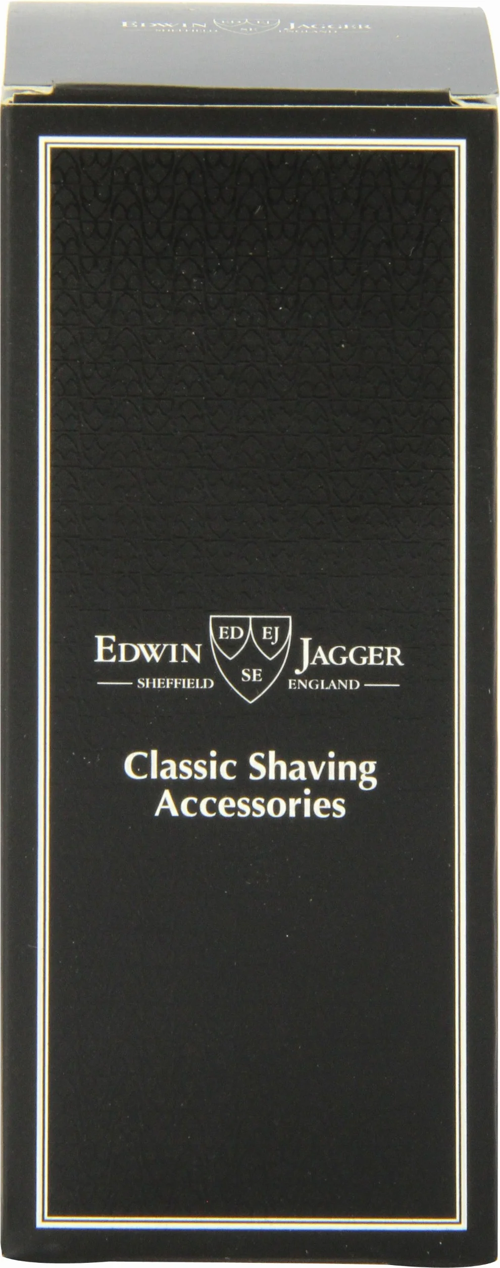 Edwin Jagger - Pennello da barba con setole di puro tasso, manico imitazione ebano, fatto a mano, con porta pennello, 8,6 cm