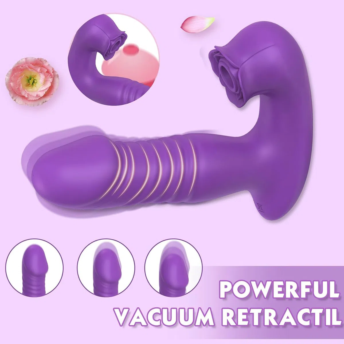 Vibratoreper donna Professionale com Telecomando,Vibratoreper wireless Sexytoysysdonna,Succhia Clotoride per donna Stimolatore per clitoride 10 * 10 modalità Impermeabile USB (Viola)