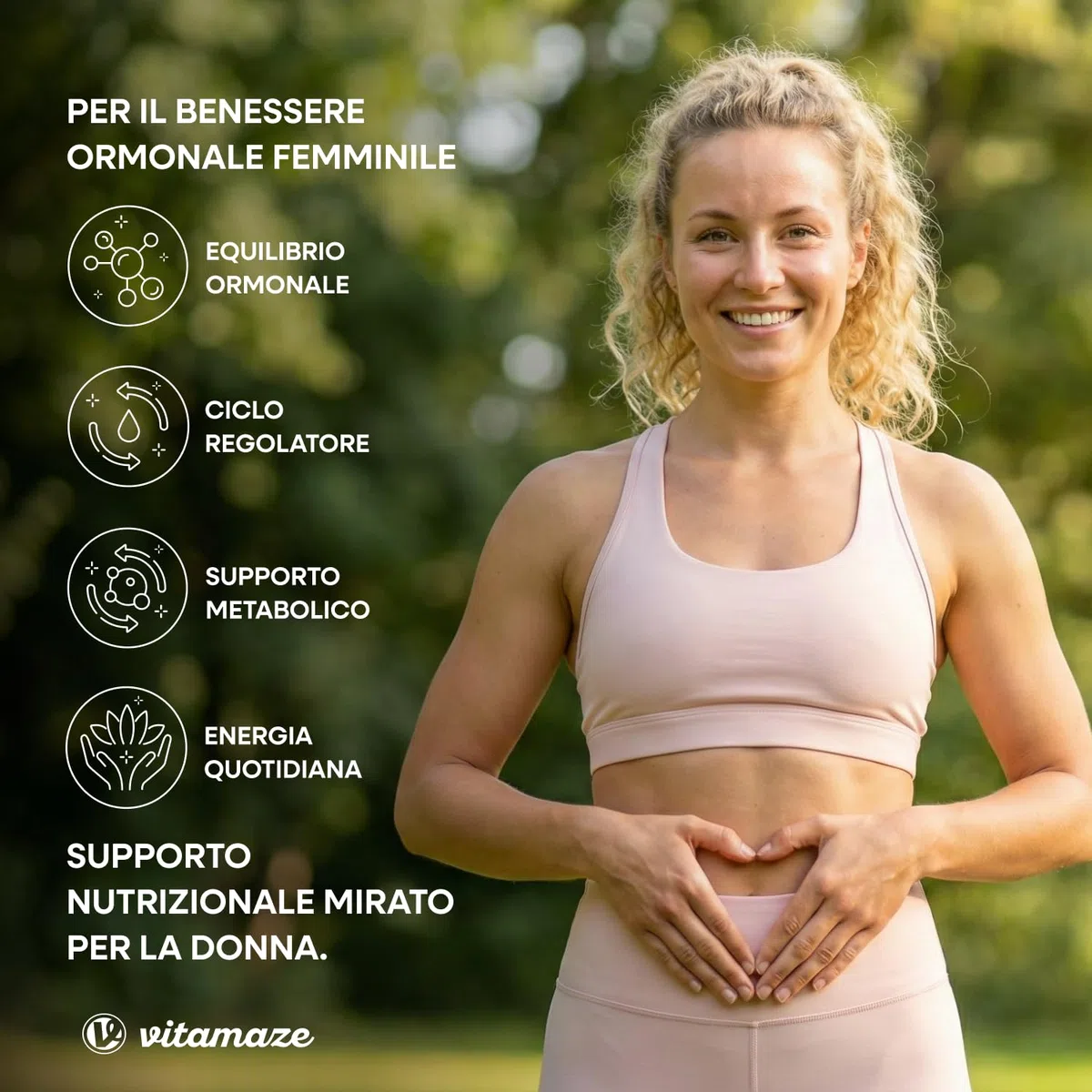 Inositolo Donna 700mg – 240 Capsule Vegane (8 mesi) - Myo e D-Chiro Inositol con Vitamina B6 Attiva, Acido Folico e Cromo – Supporto per Equilibrio Ormonale e Metabolico – Qualità Tedesca Vitamaze