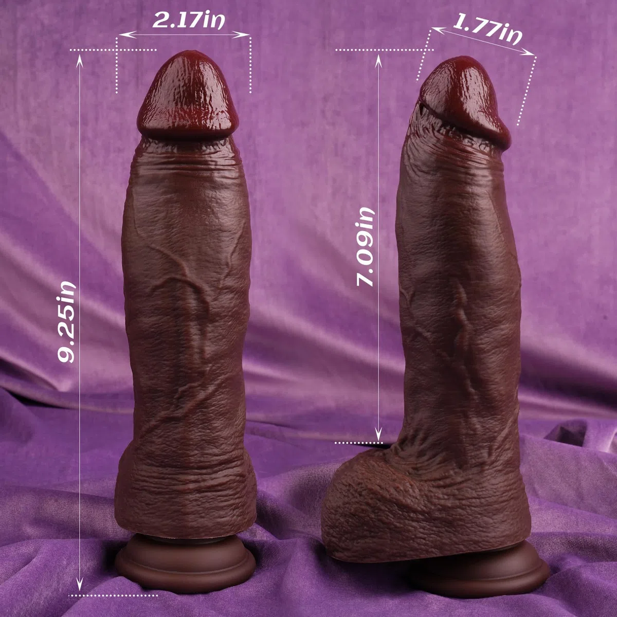23CM Dildo realistico grande nero, dildo realistico simile alla pelle con ventosa per mani libere, pene finto realistico in silicone, dildo anale, sex toy per donne, uomini e gay