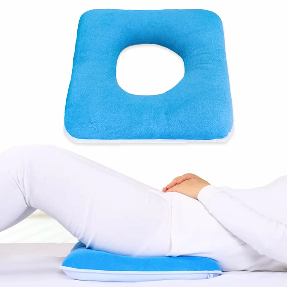 MESINURS Cuscino a ciambella, anti-decubito, cuscino per allattamento a pressione, per allattamento, per anziani, disabili, incinte (43,2 x 43,2 cm, quadrato)