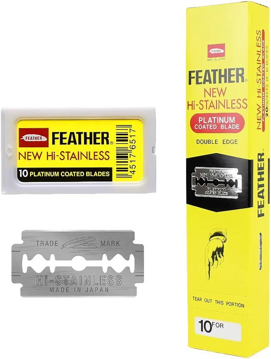 Feather - 100 lamette da Barba a Doppio Filo