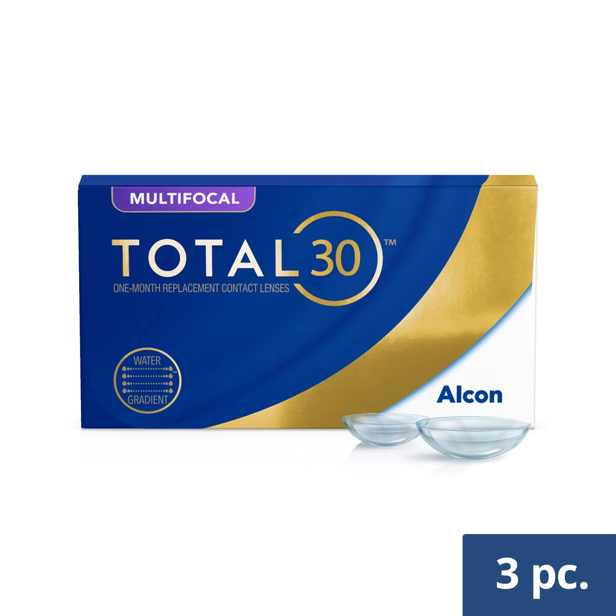 TOTAL30 Multifocal lenti a contatto mensili | 3 lenti | BC 8.4 mm | DIA 14.2 mm | ADD HIGH | -08.00 diottrie