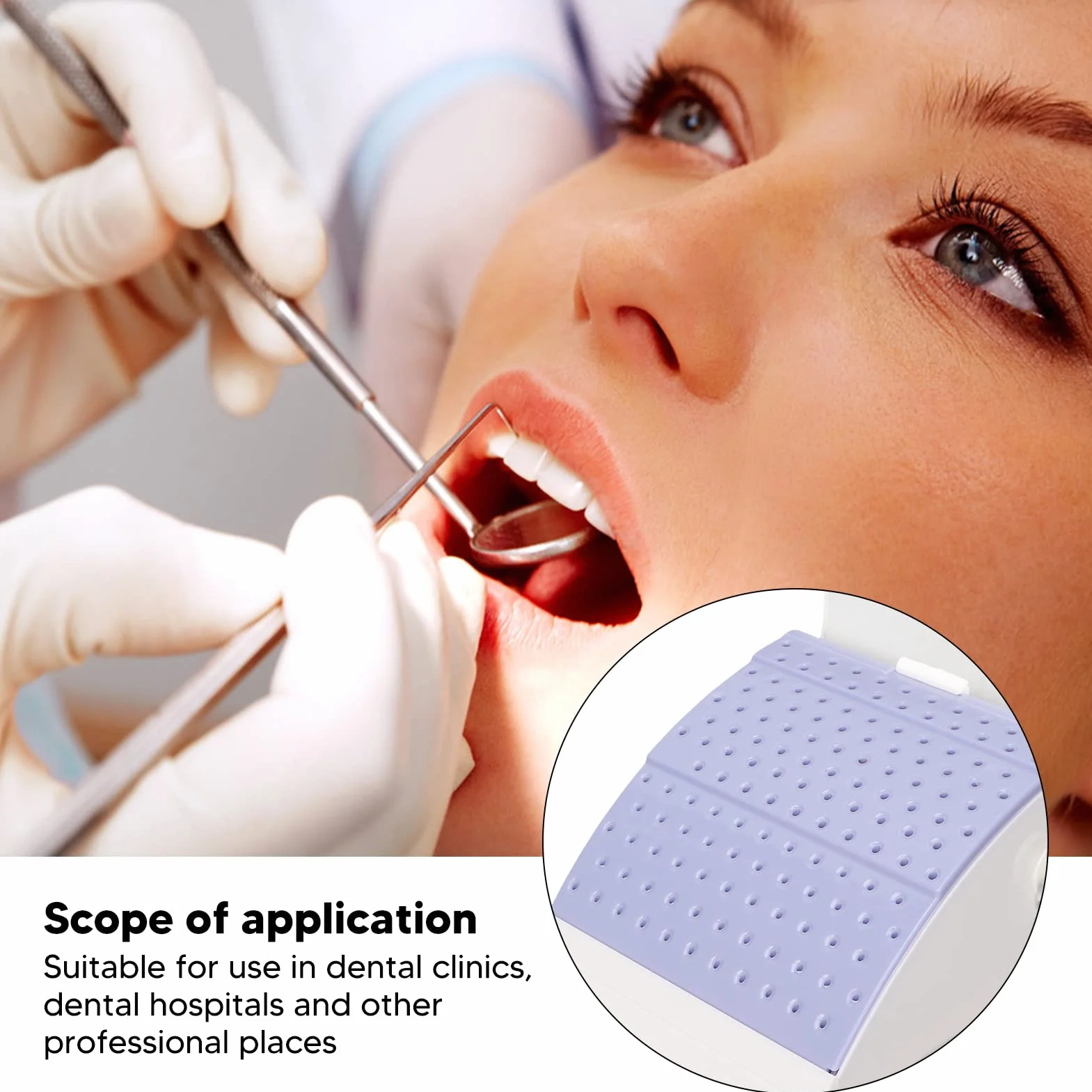 Custodia per Frese Dentali, 142 Fori Custodia Ad Alta velocità e Bassa velocità Scatola per la Pulizia delle Frese Dentali per la Disinfezione Dentale e L'igiene Orale Forniture