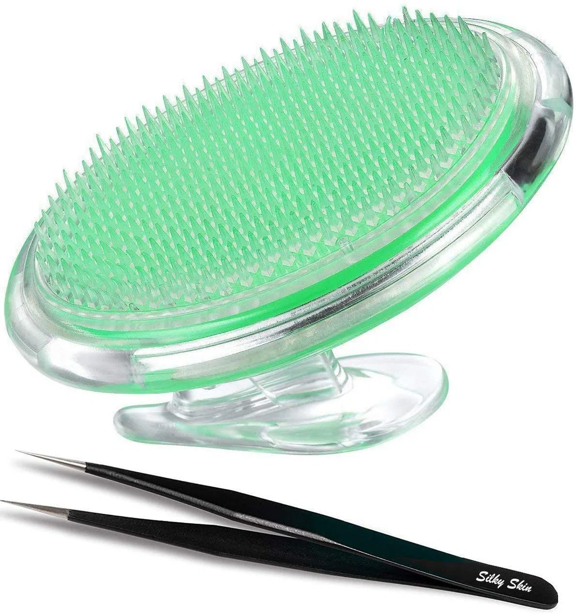 Silky Skin esfoliante pennello per trattare e prevenire urti rasoio e peli incarniti per uomini e donne-eliminare le irritazioni da barba per viso, ascella, gambe, collo, linea bikini