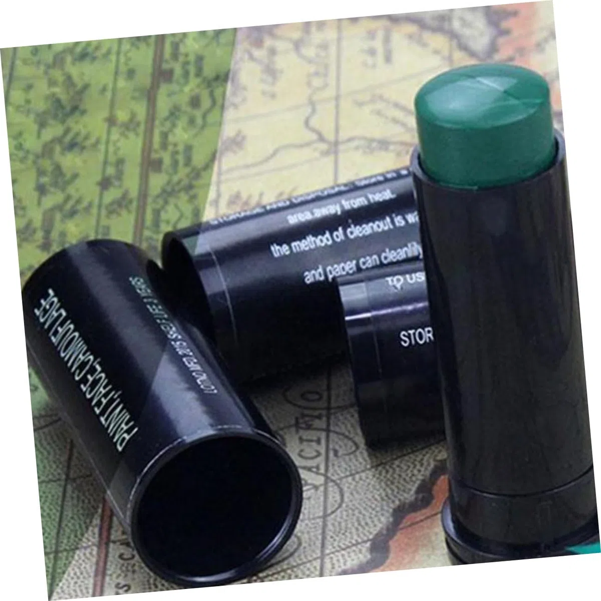 VILLCASE 2 Set di Kit di Pittura per Il Viso Mimetico Bastoncini di Crema Mimetica per attività Allaperto Cosplay Arte 3 Pezzi*2