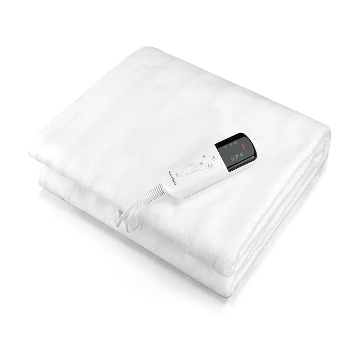 LEEVOT coperta termica 150 x 80 cm, 3 Temperature Regolabili coperta riscaldante elettrica, Antimite, Lavabile, Spegnimento Automatico, 1 Controller, Timer Programmabile
