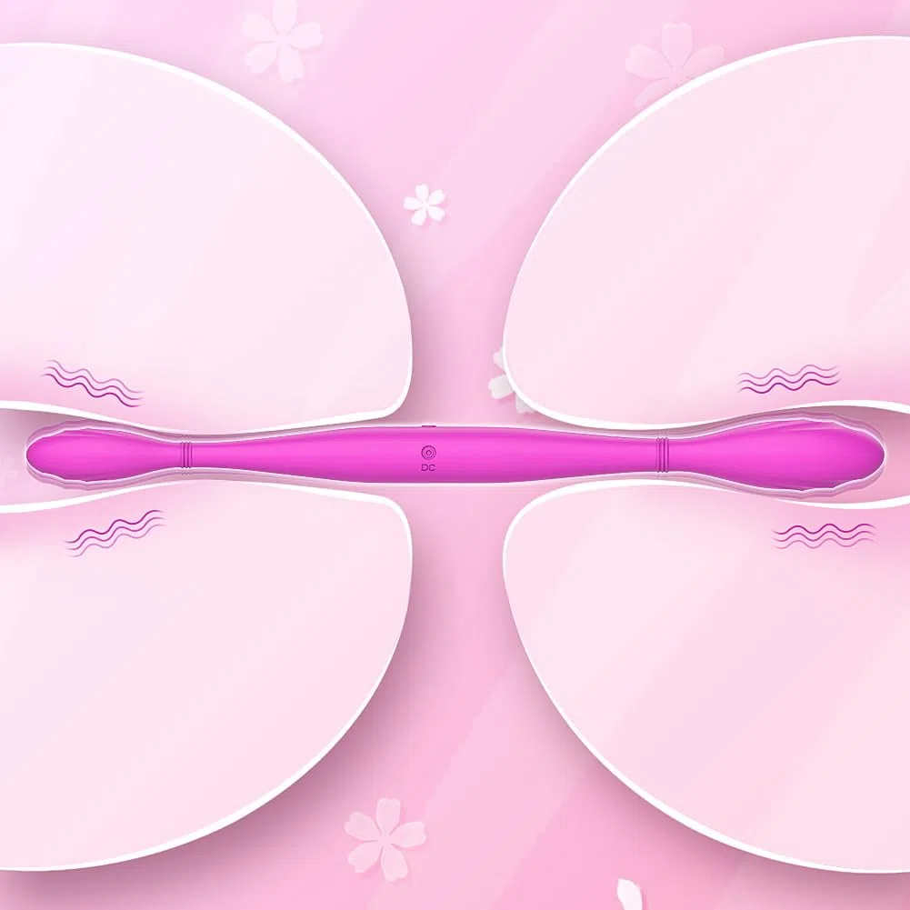 Vibratore di coppia vibratori partner, vibratori di coppia doppio dildo per lei clitoride e punto G stimolatore silicone coppia vibratore giocattolo del sesso con 7 modalità di vibrazione