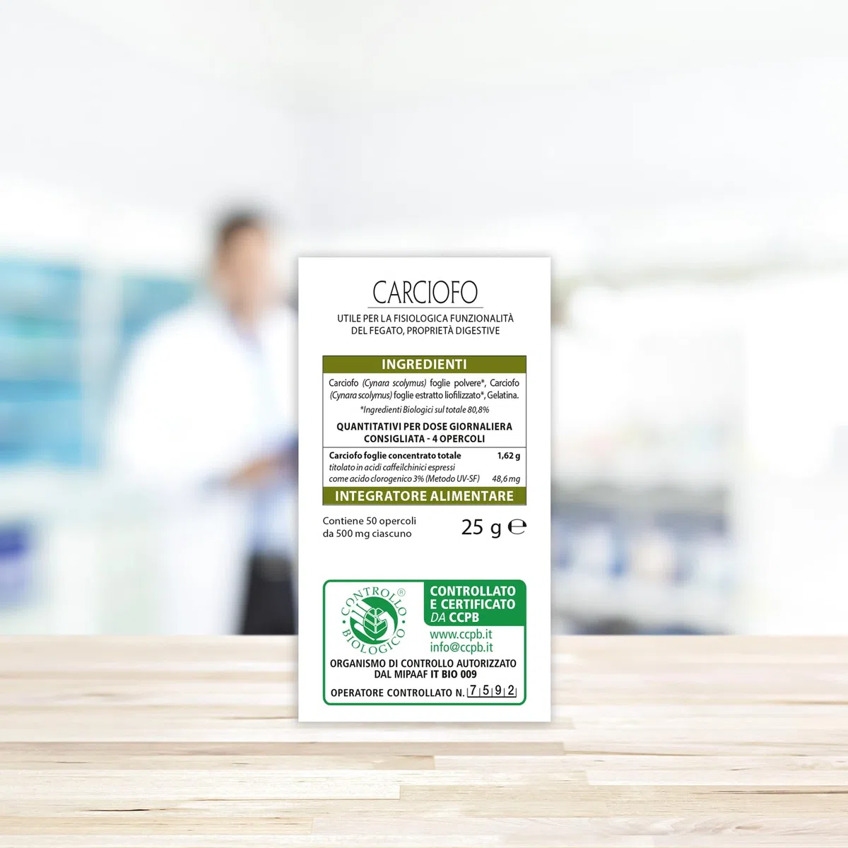 Aboca Carciofo Concentrato Totale 50 Opercoli - Utile per la Fisiologica Funzionalità del Fegato, Proprietà Digestive