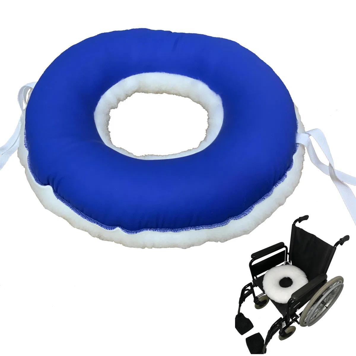 Cuscino antidecubito Donut per la prevenzione delle ulcere da pressione su sedie a rotelle, divani e letti - Produzione europea.
