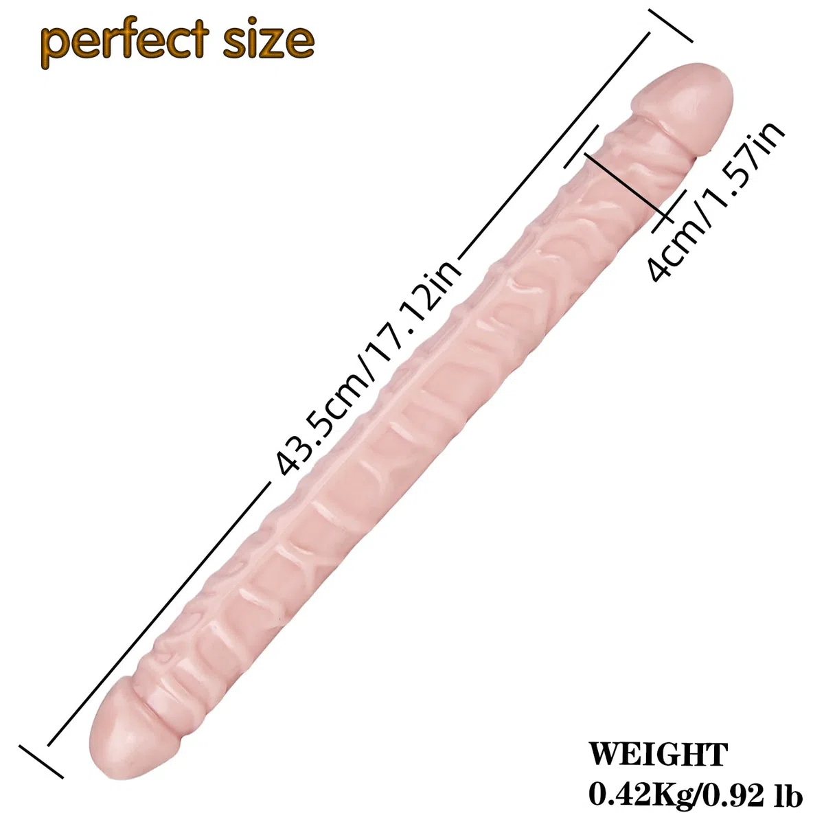 Dildo Nero Realistico Enorme Doppio Per Doppio Lato Lesbico Anale G-Spot Stimolatore Giocattolo Del Sesso Per Le Donne Uomini Coppie Dildo Lunghezza 44 CM Diametro 4 CM