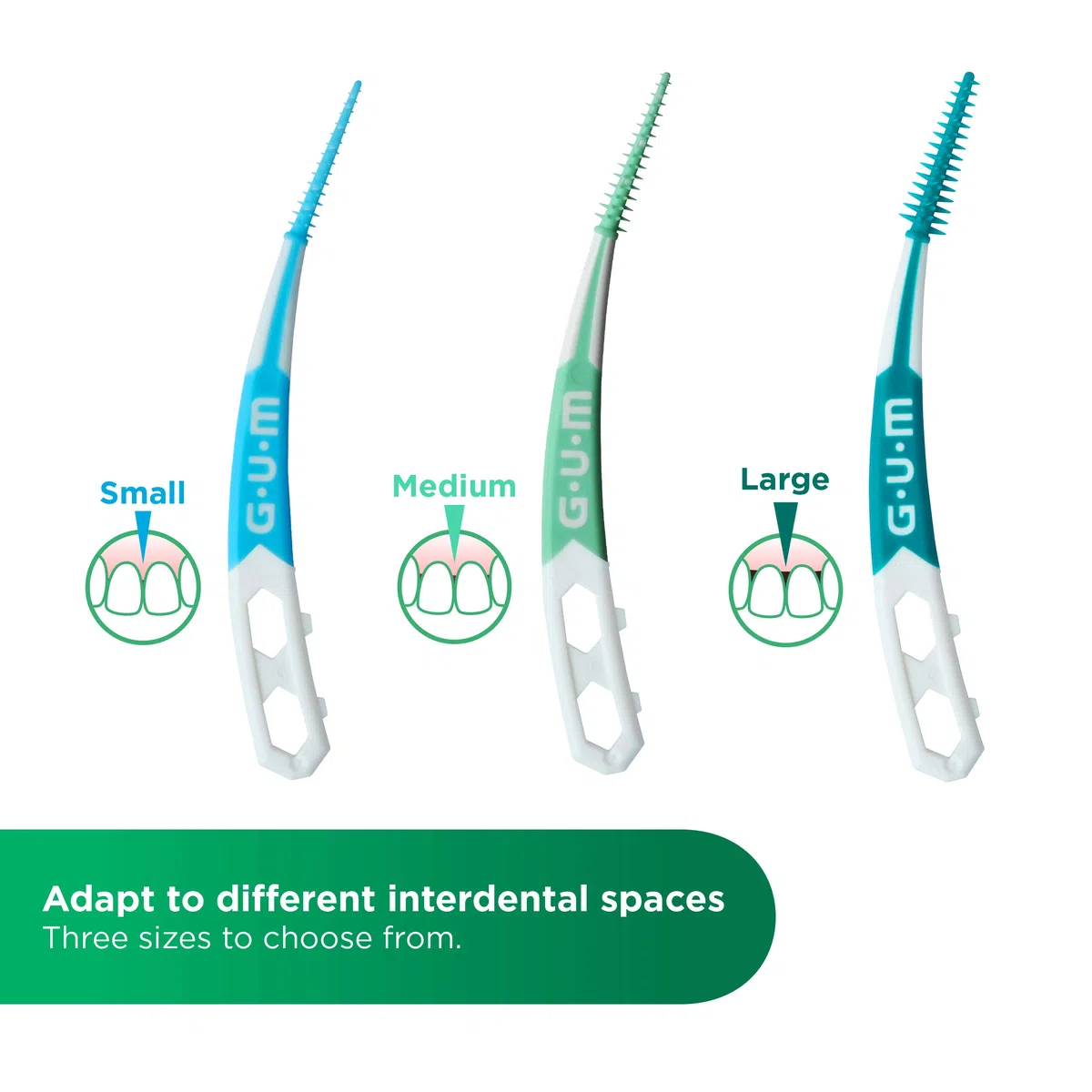 GUM SOFT-PICKS ADVANCED Scovolini Interdentali in Gomma/Per Rimuovere Placca e Residui di Cibo/Raggiunge facilmente anche i denti posterior S - [3x60]