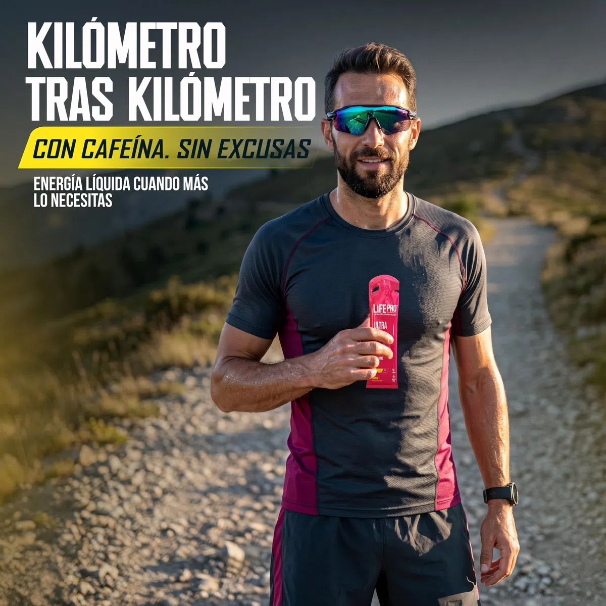 Life Pro Endurance Ultra Gel 1:08 12X60Ml - Gel energetico + caffeina per atleti di resistenza, corridori, ciclisti e triatleti con carboidrati ed elettroliti a rapido assorbimento - Limone