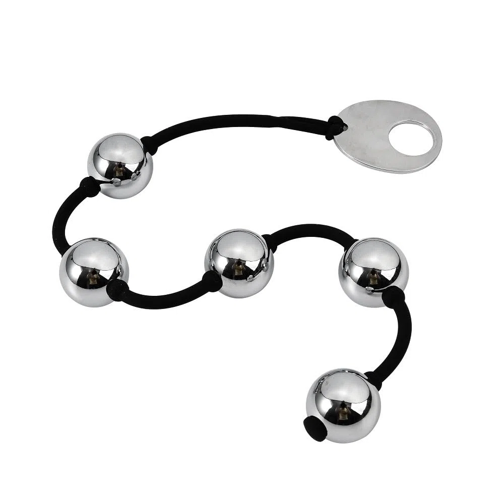Palline Anali In Metallo Plug Anale Per Donna Allenamento Anale, Anali Dell'Amore Catena Cordino Silicone Con 5 Palline Uomo Giocattoli Fetish Masturbatore