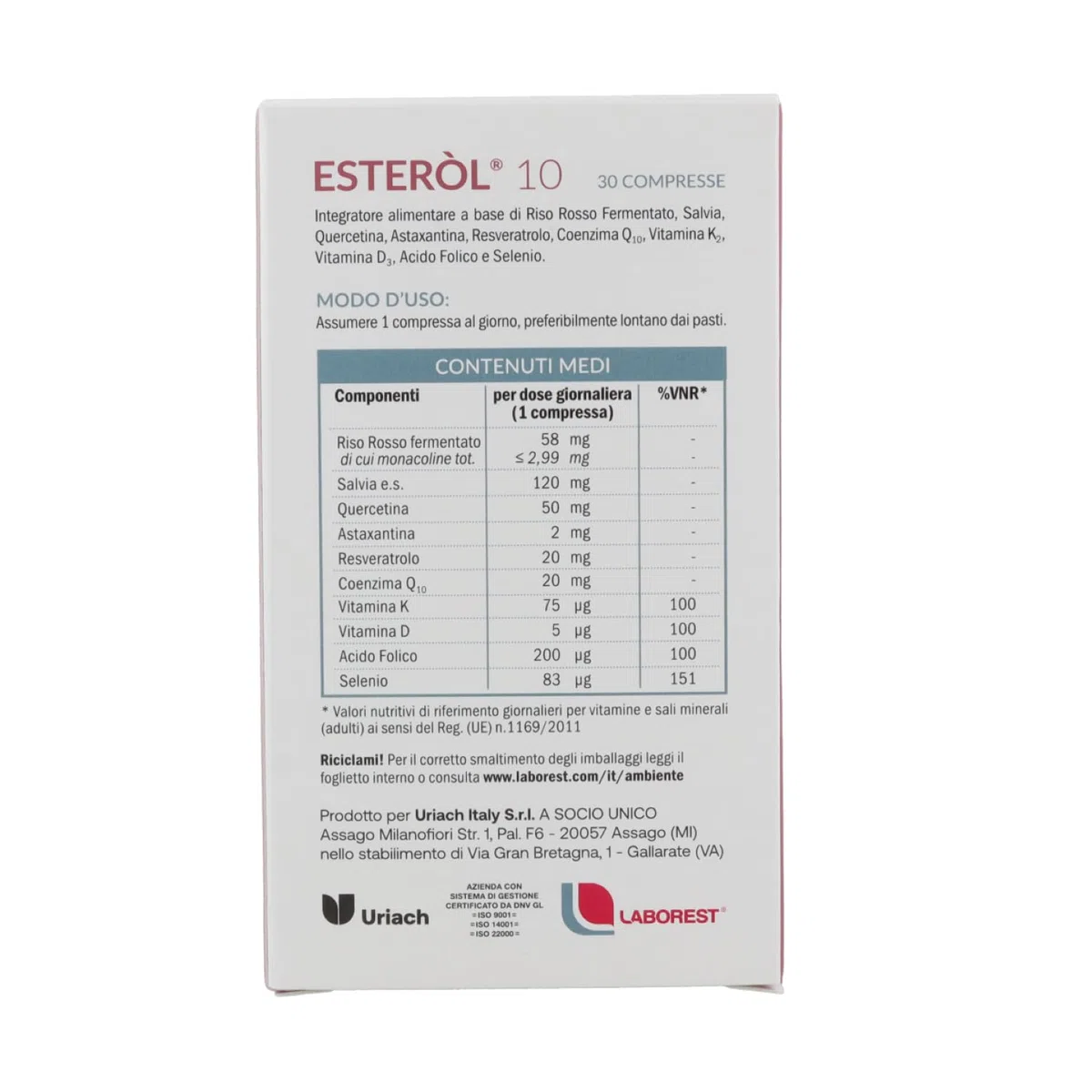 Esterol 10 30 compresse