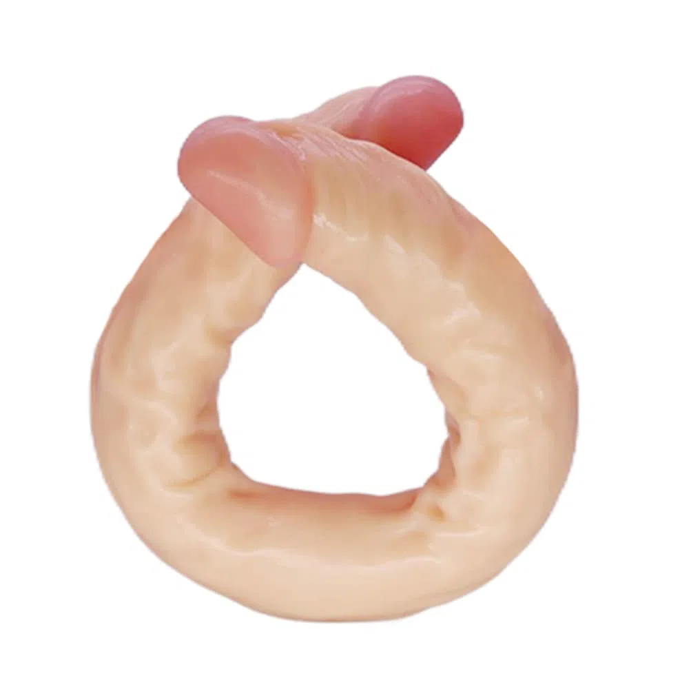 Doppia Testa Unica Díldò Lesbica Realistico Toys Doppio Strato di Silicone Stimolazione Analè Vaginalè 49CM