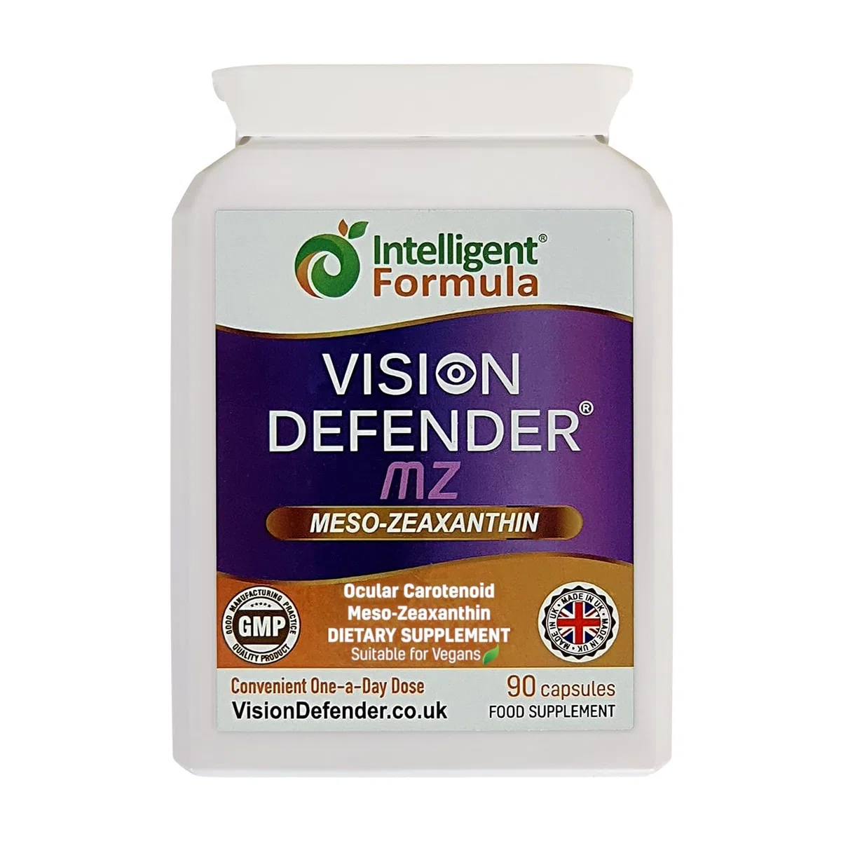 Vision Defender MZ Integratore per la Salute degli Occhi - 10mg Meso-Zeaxantina da Estratto di Tagete - Carotenoide Antiossidante per il Supporto della Vista e la Nutrizione della Retina - 90 Capsule