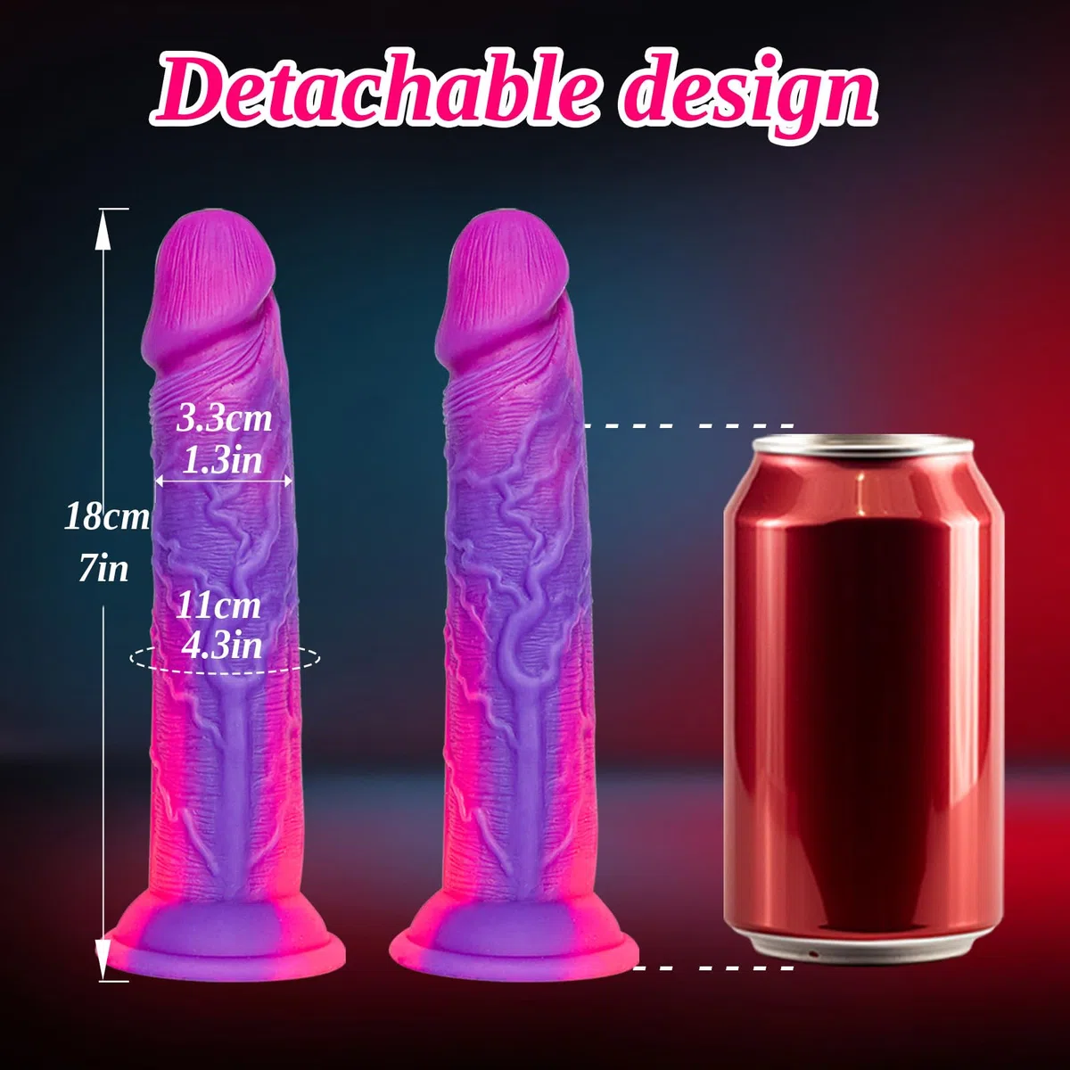 Strap-on Dildo Fantasia in Silicone, Ideale per Principianti, Cintura Regolabile con Dildo Doppi Reali da 18 cm * 2,Cintura Strap-on per Piacere Vaginale e Anale,Giocattolo Sessuale per Donne Lesbiche