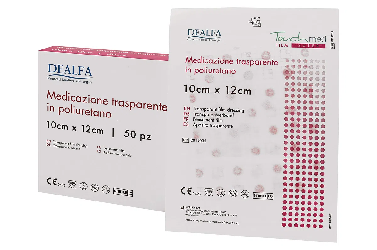 TOUCHMED Medicazione Adesiva Sterile in Film di Poliuretano - 10x12 cm - Trasparente e Impermeabile - Protezione Avanzata per la Pelle - Monouso - Confezione da 50 Pezzi