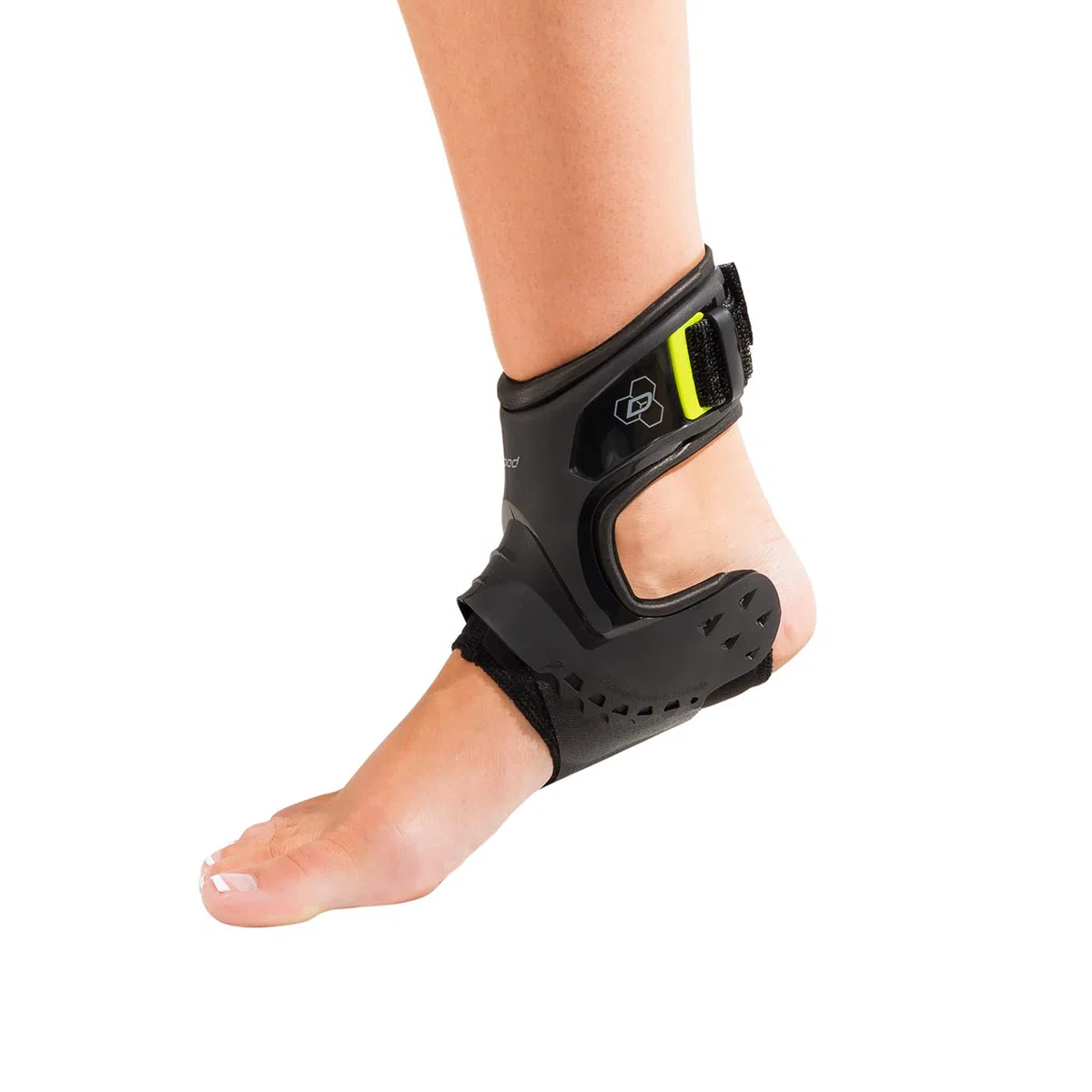 DonJoy Performance POD - Tutore per caviglia, miglior supporto per stabilità, distorsione alla caviglia, rotolo, tensioni per calcio, calcio, basket, lacrosse, pallavolo - medio - sinistra - nero