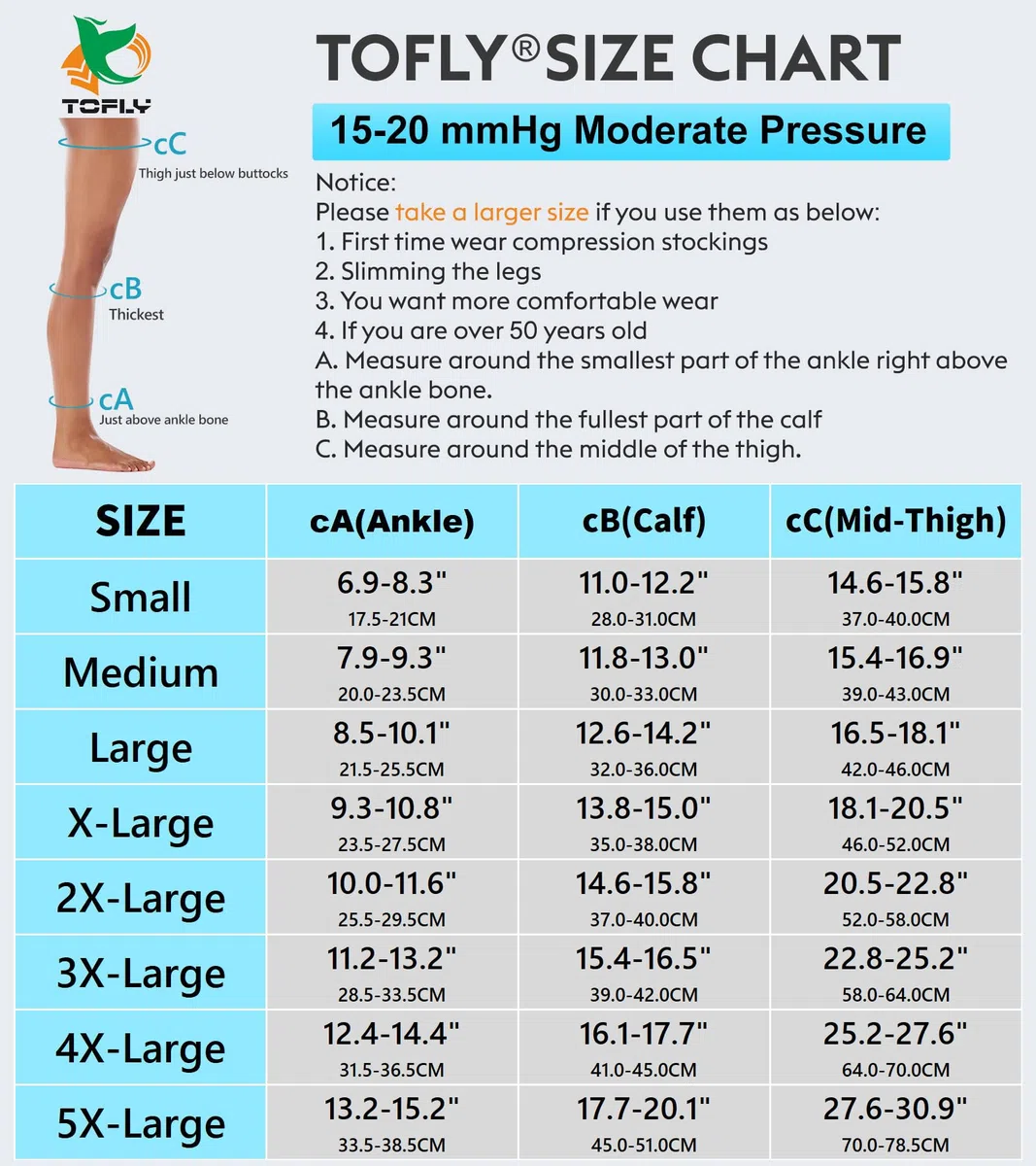 TOFLY Calze a Compressione Autoreggenti, Opache, a Punta Aperta, Classe II da 15-20 mmHg Compressione Graduato con Banda in Silicone, Medicali Calzini per Compressione Unisex, 1 Paio Beige L