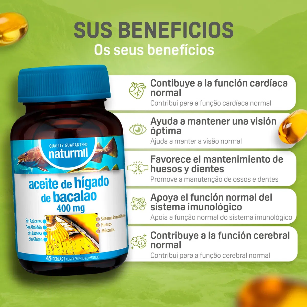Naturmil Aceite De Higado Bacalao 400 Mg 45 Per