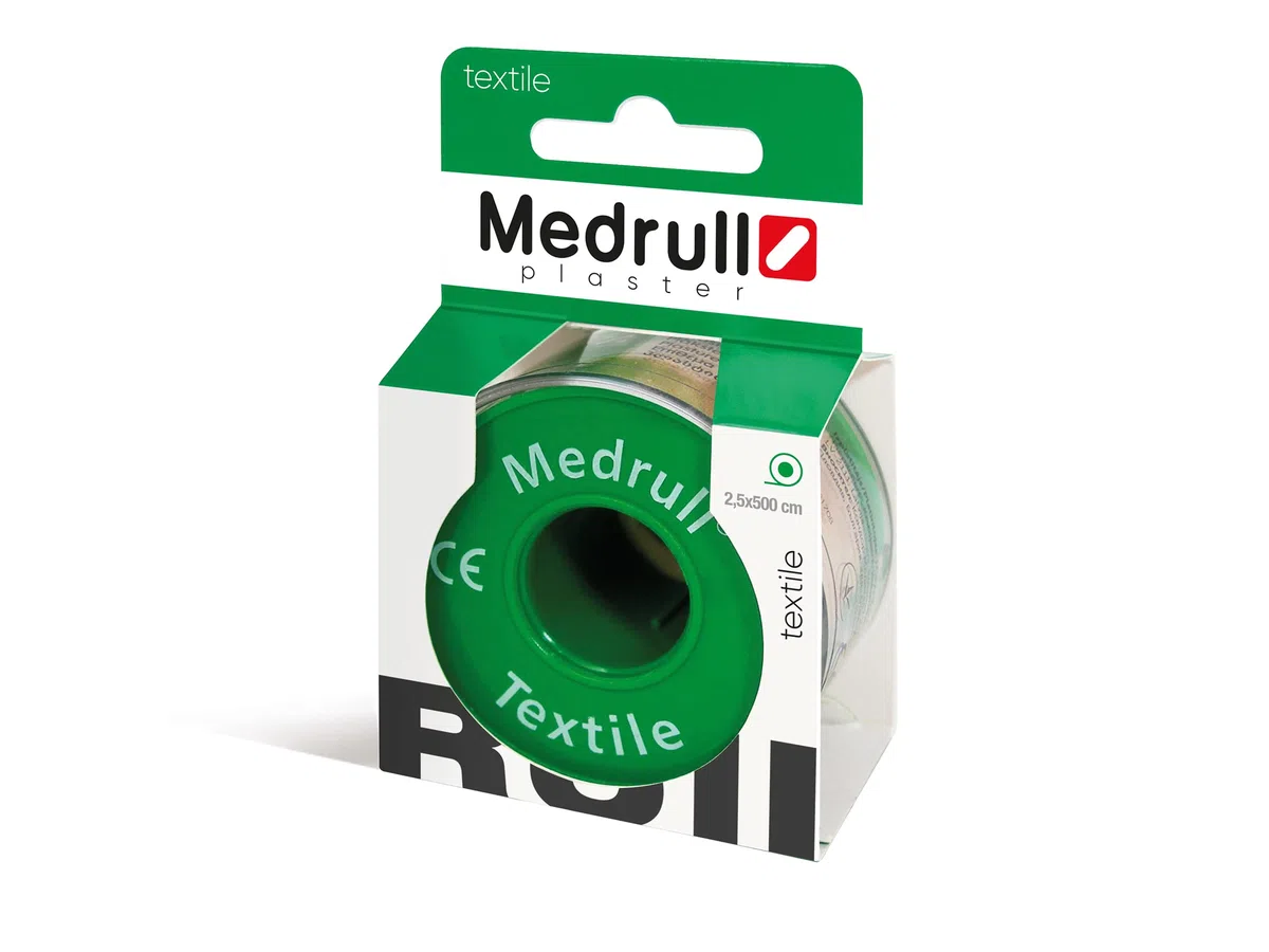 Medrull 12 Rotoli Fissazione Bende Cerotti Textile 2.5cm x 5m