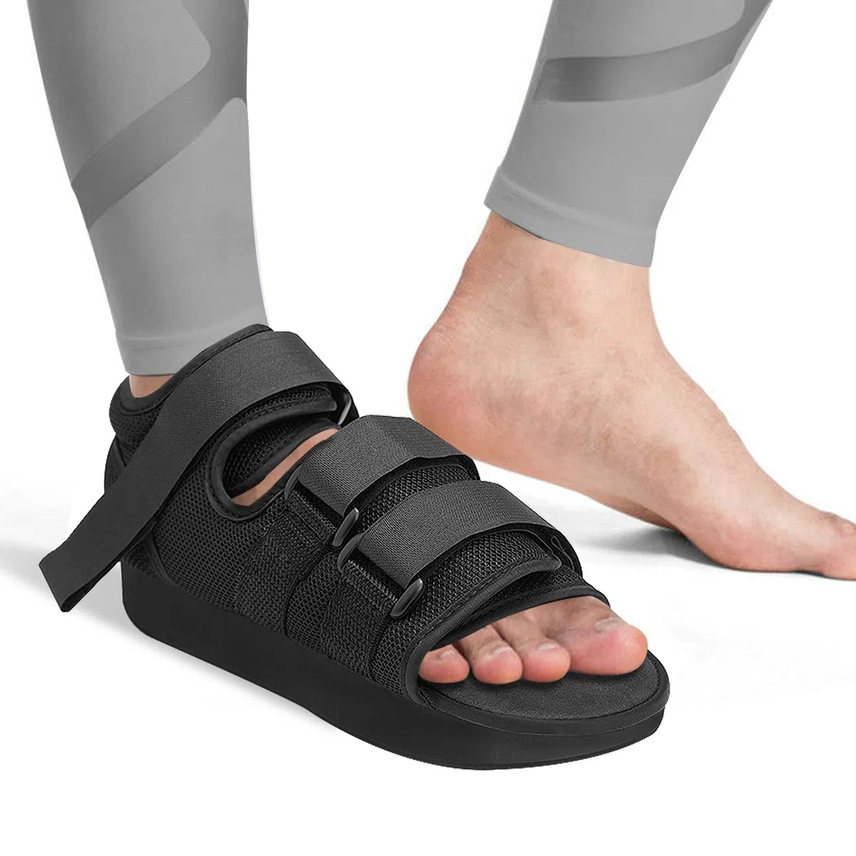 Scarpa da recupero post operazione, regolabile per camminata medica avampiede scarpa, per supporto post-operatorio, piede rotto, alluce valgo rotto, punta grossa intervento chirurgico piatto (XL)