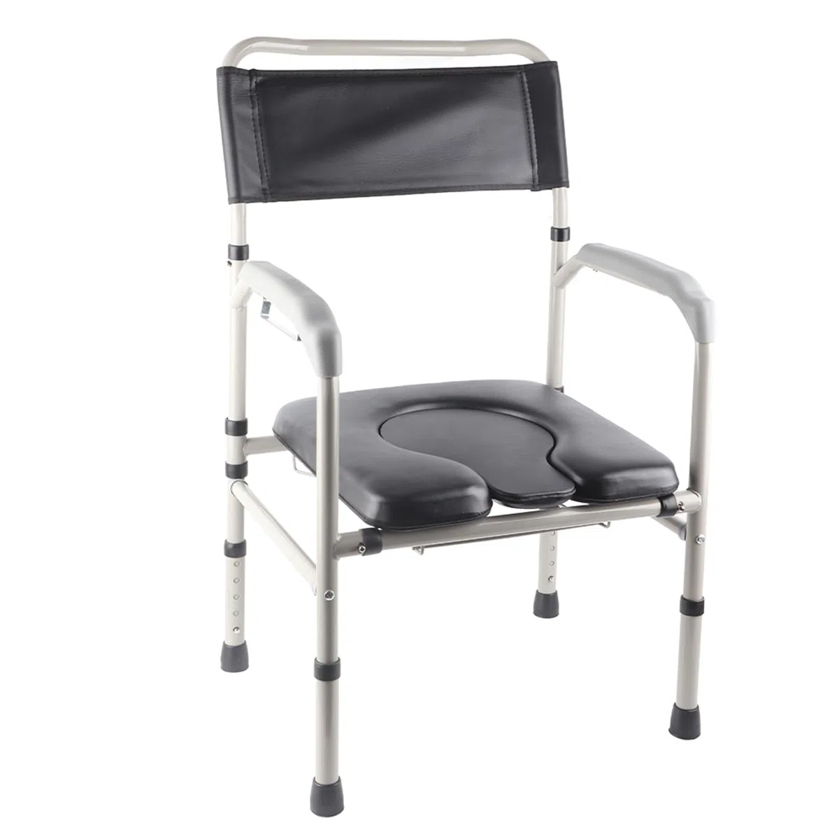 Garosa Sedia da Toilette per Adulti, Design Leggero in Lega di Alluminio con Vaso Rimovibile, Altezza Regolabile per Uso Sul Comodino e in Bagno