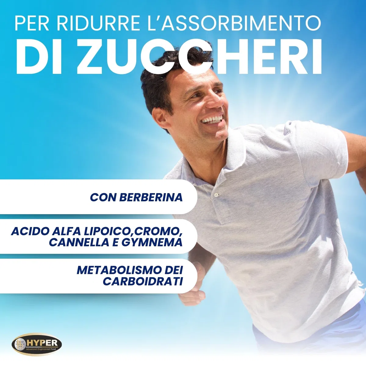 Hyper Glicem Control Berberis 60 Cpr - Integratori per Glicemia con Berberina, Gymnema, Cannella, Acido Alfa Lipoico e Cromo Picolinato - Metabolismo dei Carboidrati - Made in Italy
