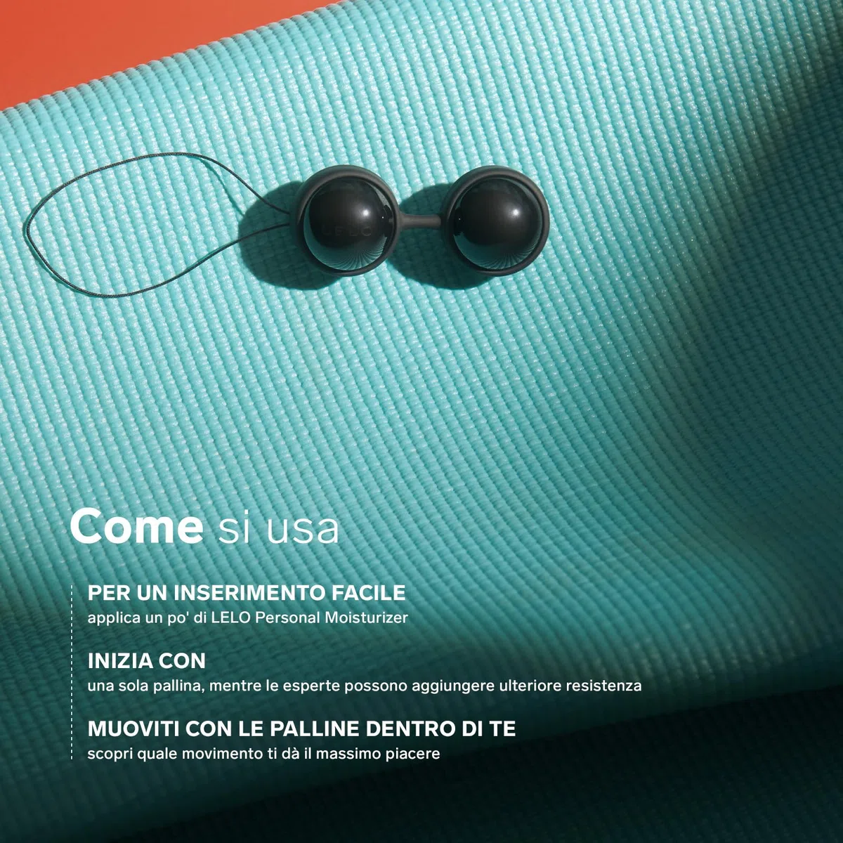 LELO Beads Noir Edizione premium di palline vaginali in silicone per esercizi di Kegel, Eleganti Kegel ball donna