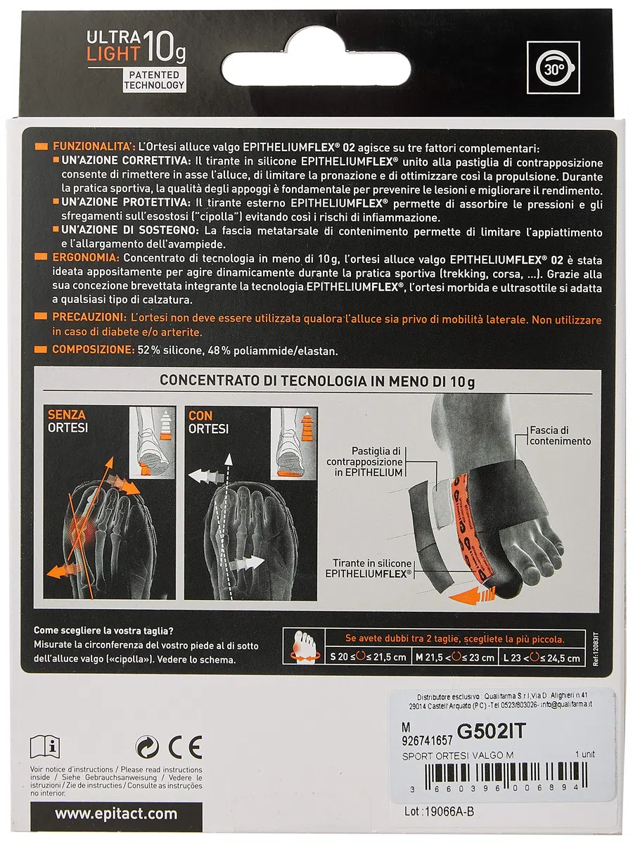 EPITACT SPORT ORTESI ALLUCE VALGO TG. M.