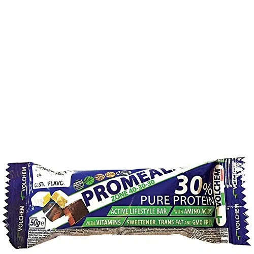 Volchem Promeal 12 Barrette Proteiche da 50g. Per Dieta a Zona 40-30-30 (GUSTI ASSORTITI) - NT INTEGRATORI