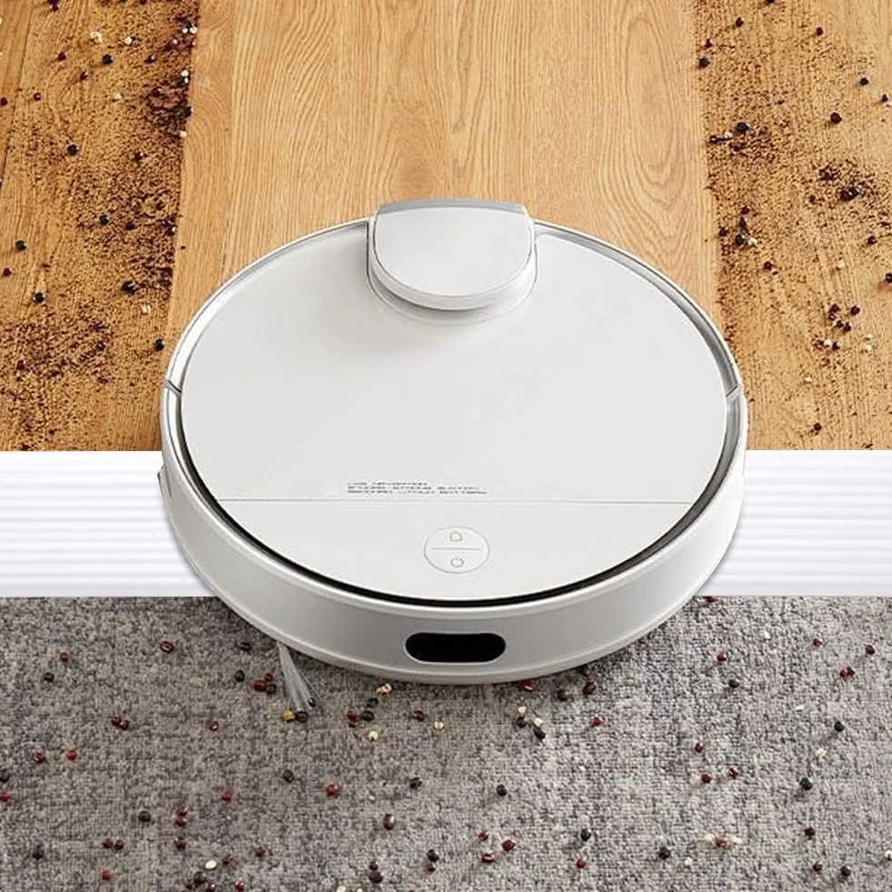 Rampa di Soglia per Porta in TPE, Altezza 2.5 cm, Carico Max 500 kg, Antiscivolo | per Sedie a Rotelle Elettriche, Passeggini, Robot Aspirapolvere, Disabili | Design Resistente (Bianco, 100x6.5x2.5cm)