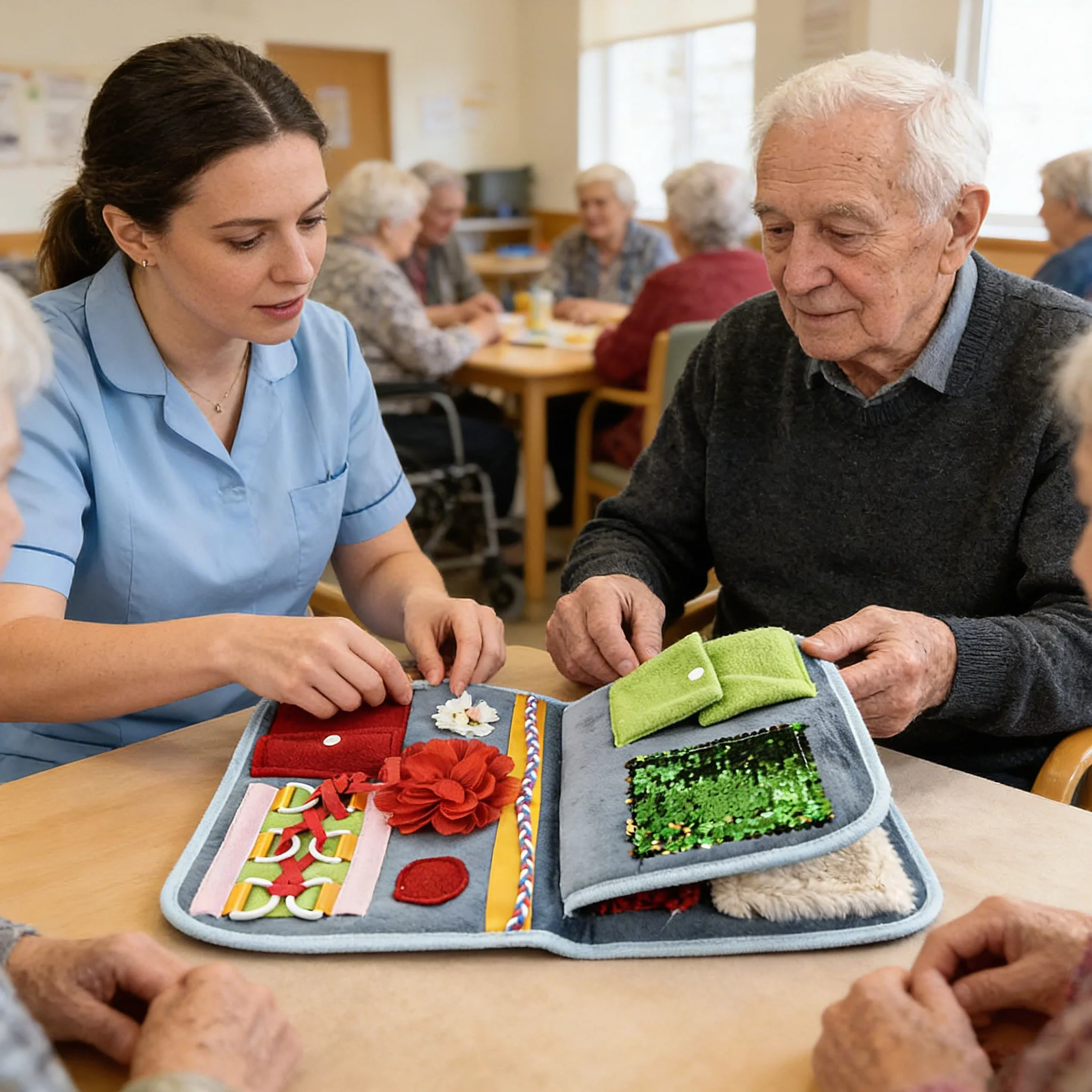 Coperta lenitiva sensoriale, prodotti per anziani affetti da demenza, regali e attività per anziani affetti da Alzheimer o demenza, prodotti per sedativi e attività di conforto per la demenza.