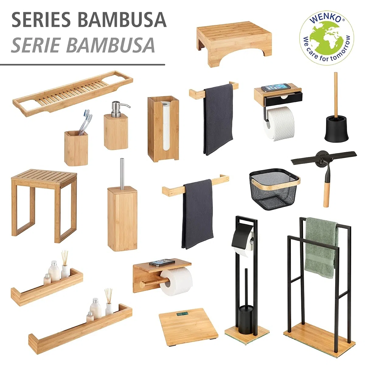 Bilancia pesapersone Bambusa in bambù, digitale