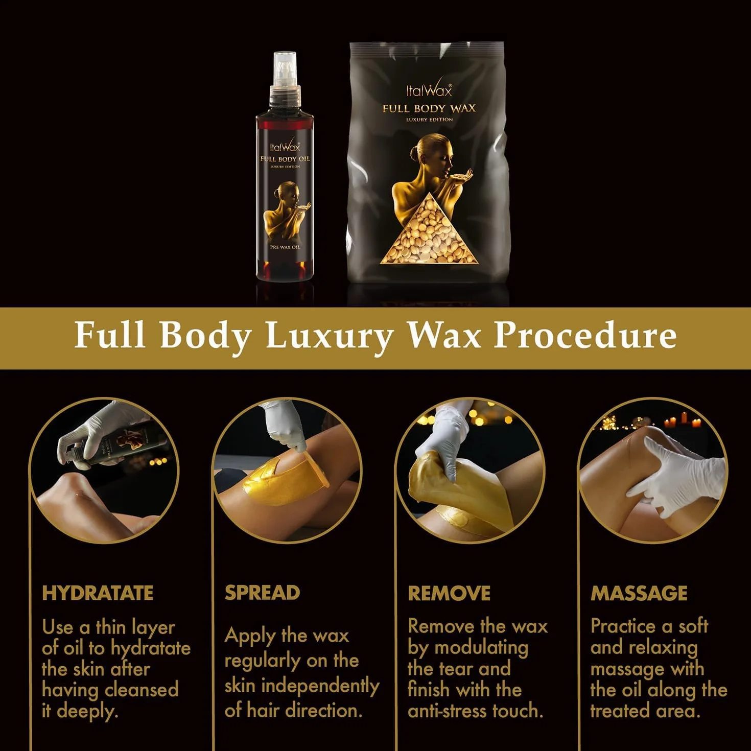 Italwax Luxury Full Body – 1Kg - Perline di cera per la depilazione a caldo senza strisce - Formulazione sintetica ideale per le pelli sensibili – Idonea per la depilazione di tutte le parti del corpo